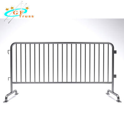 Removable Galvanized Crowd Control Barrier Systems With Flat Bases For Concert Event