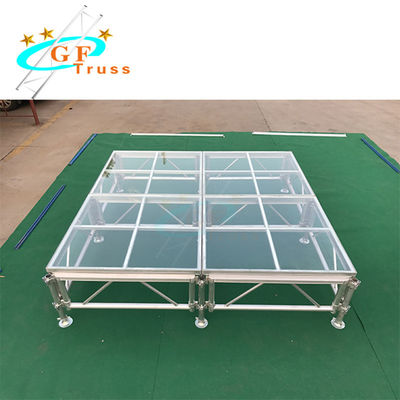 OEM টেম্পার্ড গ্লাস ওয়েডিং অ্যালুমিনিয়াম স্টেজ প্ল্যাটফর্ম