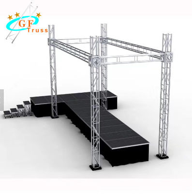 সিলভার অ্যালুমিনিয়াম স্পিগট ট্রাস 15x8 মিটার মিটার লাইটিং ট্রাস স্ট্যান্ড স্ট্রাকচার