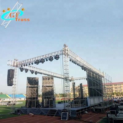 কনসার্ট ইভেন্ট সিলভার 50 * 3 মিমি মেইন টিউব জন্য স্পিগট অ্যালুমিনিয়াম লাইটিং ট্রাস