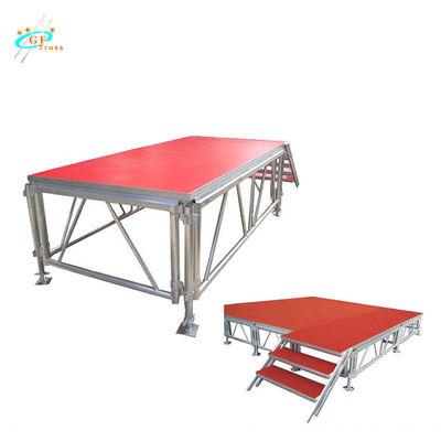 পোর্টেবল 0.8M 6082-T6 অ্যালুমিনিয়াম স্টেজ প্ল্যাটফর্মটি কাস্টমাইজ করুন