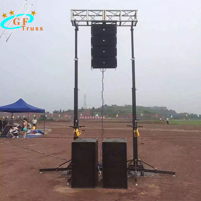 6061 টি 6 ক্র্যাঙ্ক লাইন অ্যারে ক্র্যাঙ্ক লিফ্ট স্পিকার টাওয়ারের জন্য দাঁড়ান