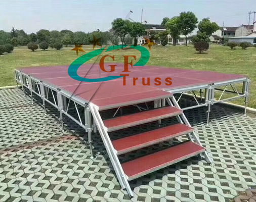ফায়ারপ্রুফ আউটডোর ইভেন্ট 4 ফুট অ্যালুমিনিয়াম স্টেজ প্ল্যাটফর্ম ফ্রেম