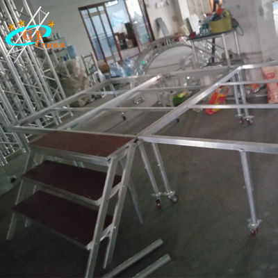 পোর্টেবল অ্যালুমিনিয়াম মোবাইল কনসার্টের স্টেজ অ্যান্টি ইউভি 1.22 এম * 2.44 এম